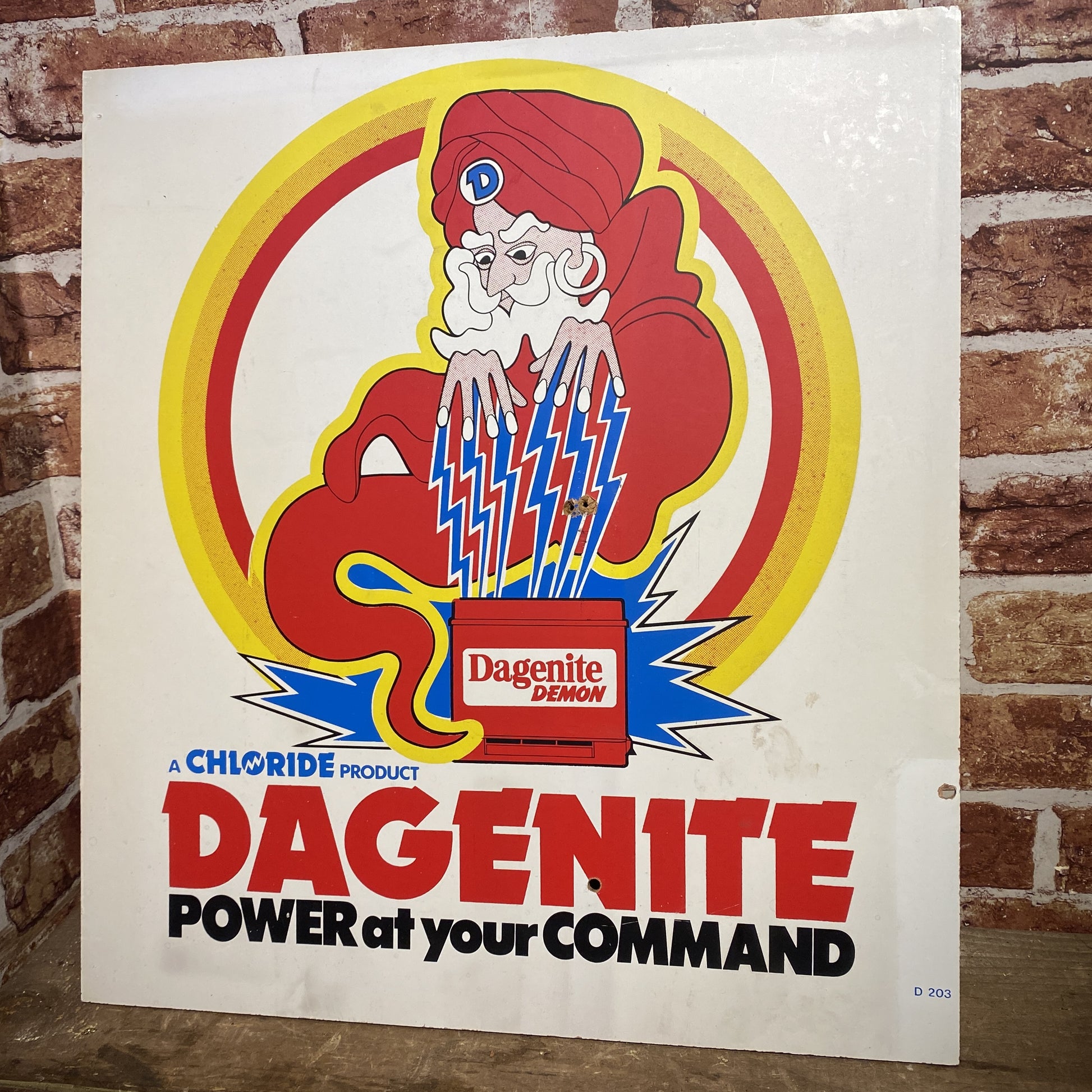 VINTAGE HARDBOARD SIGN - DAGENITE - #5874 image 0