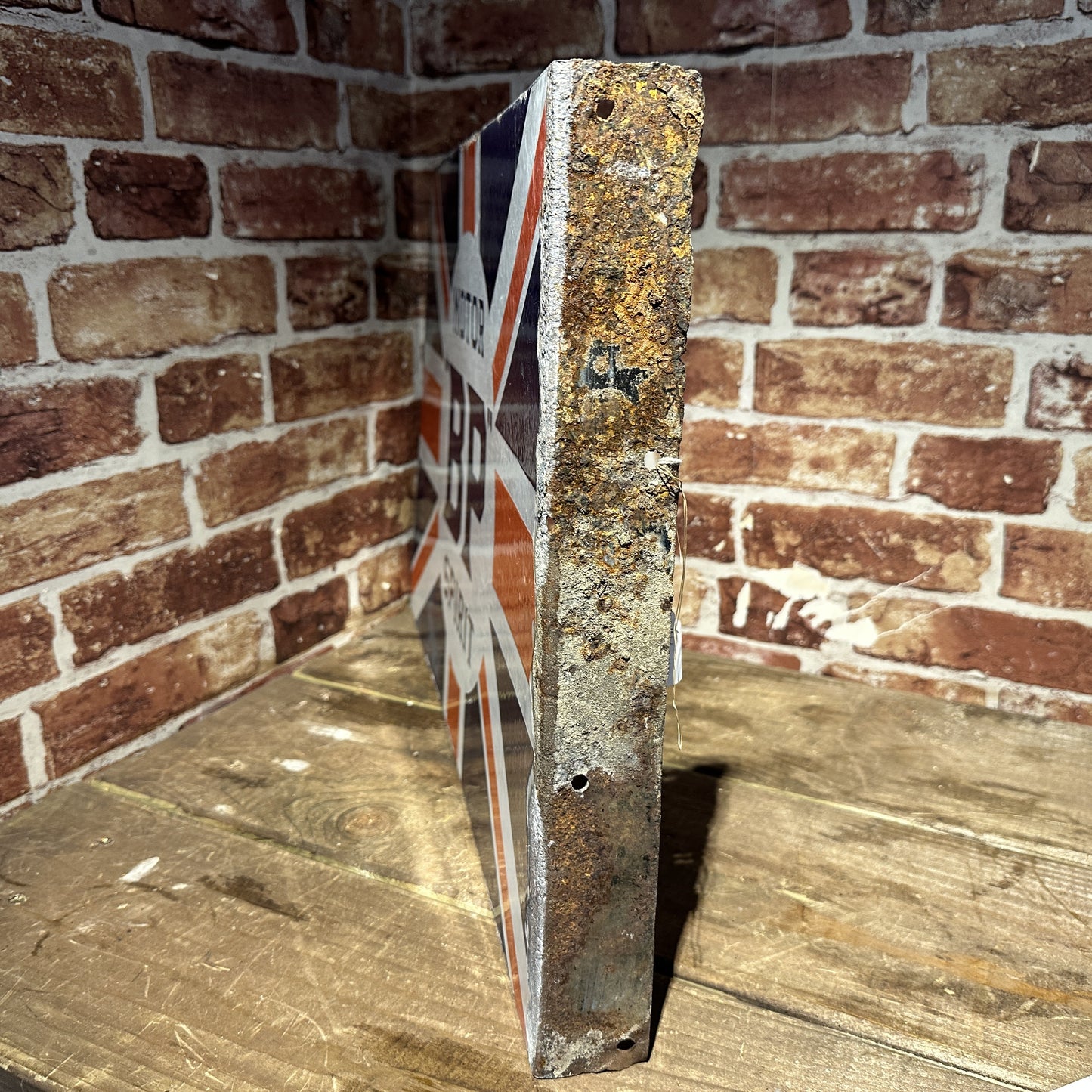 BP UNION JACK DOUBLE SIDED ENAMEL SIGN #6073 image 2