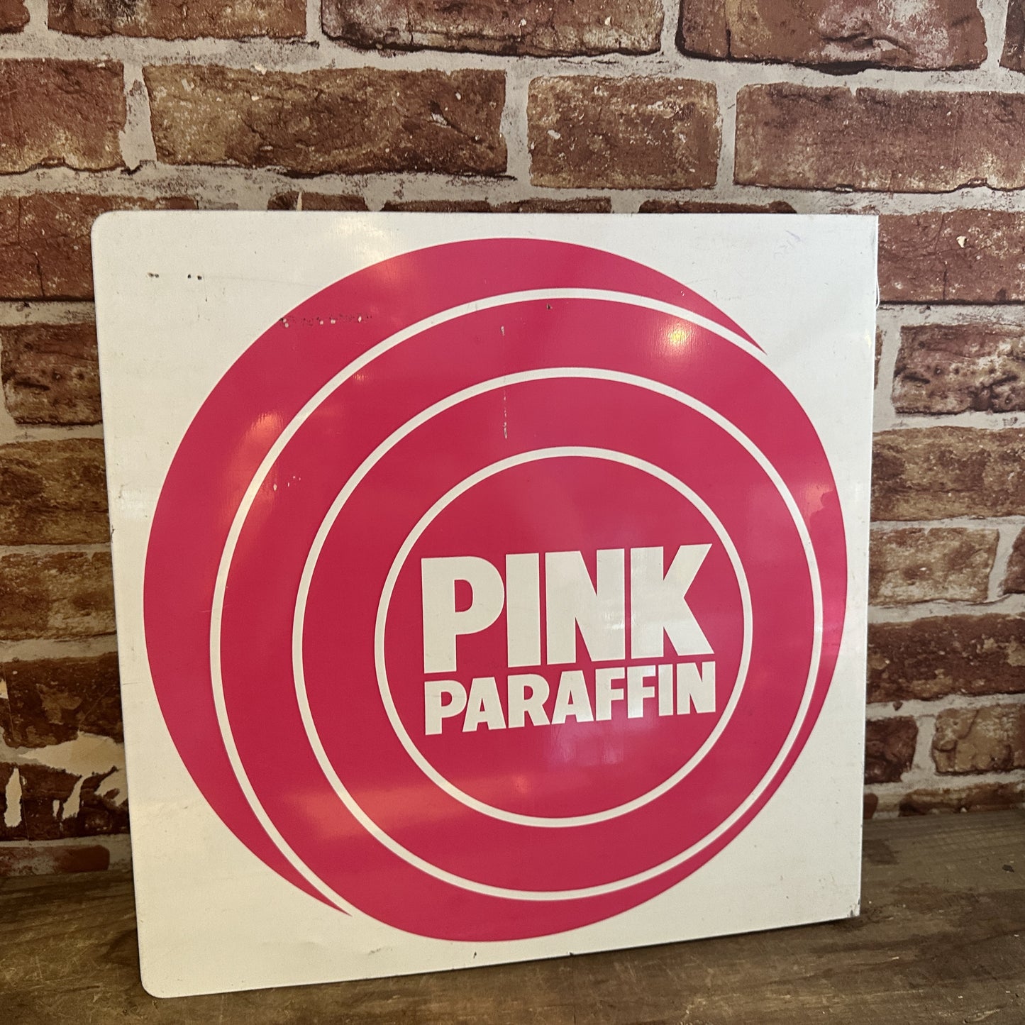 PINK PARAFFIN SIGN #6370 image 0