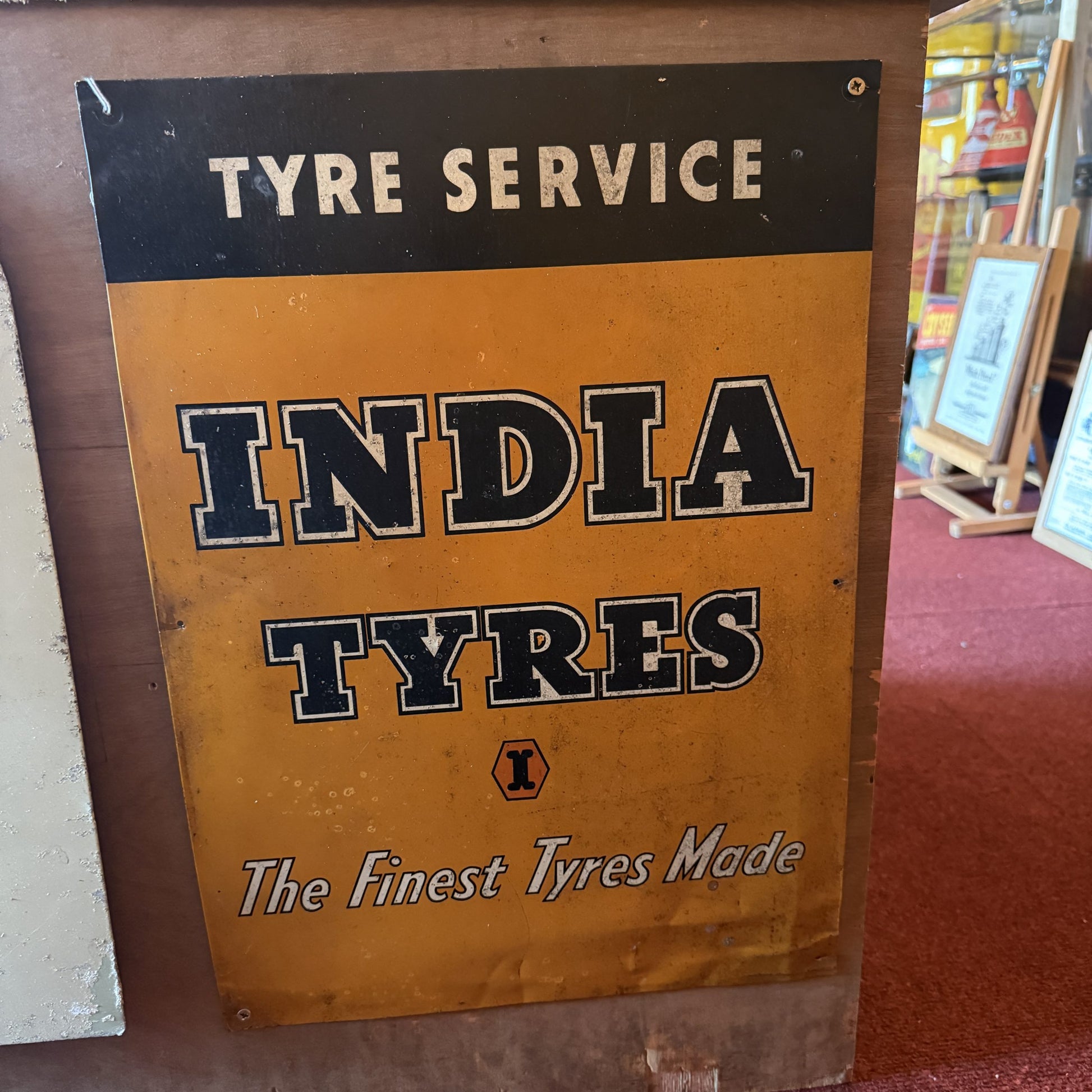 INDIA TYRES TIN SIGN  #09912 image 0