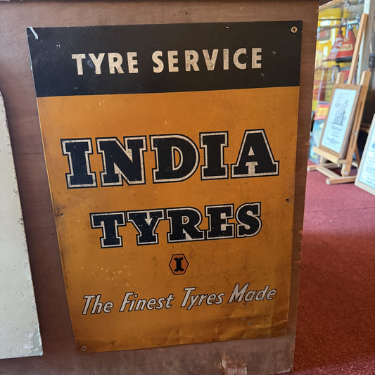 INDIA TYRES TIN SIGN  #09912 image 0