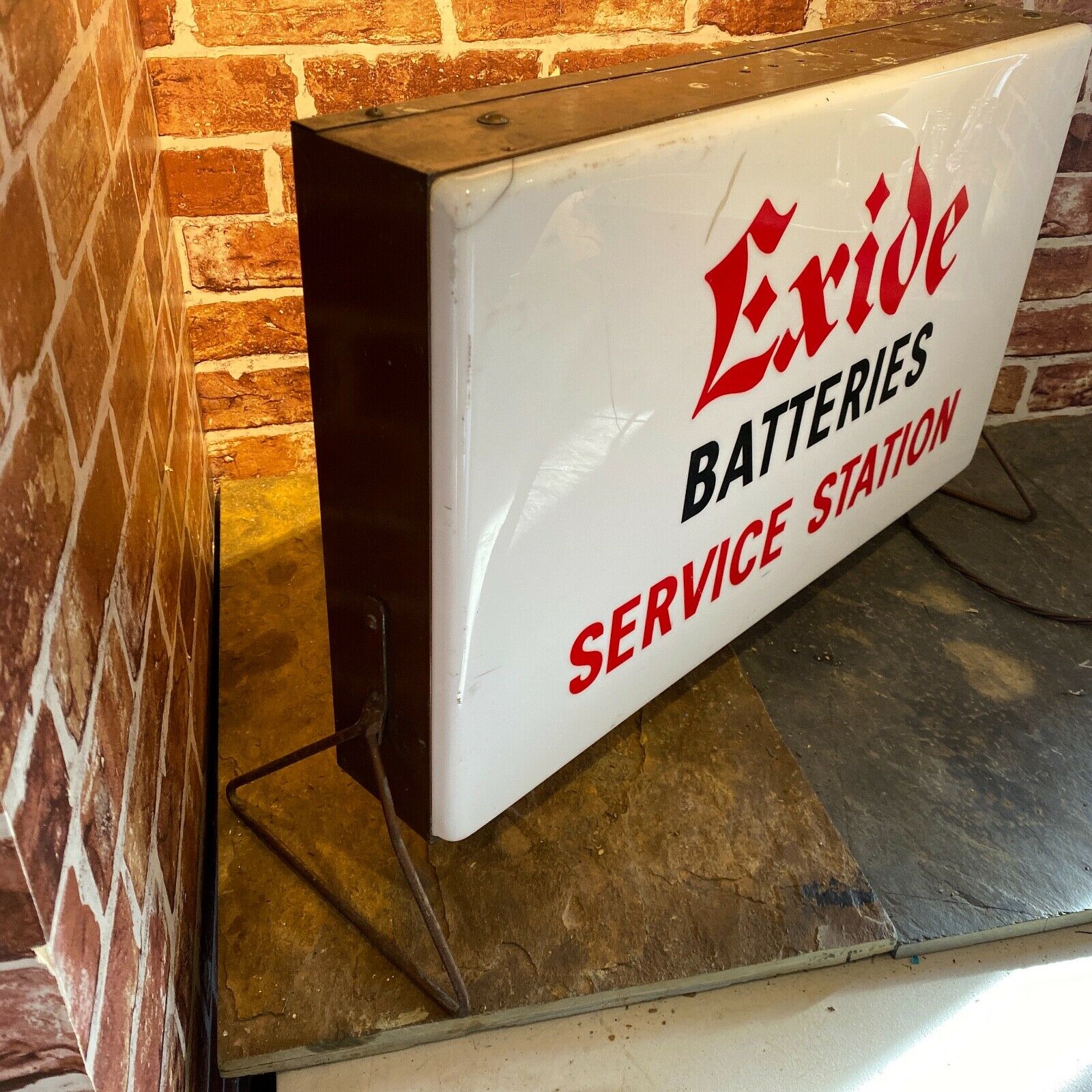 VINTAGE GARAGE SIGN LIGHTBOX - EXIDE #4050 image 2