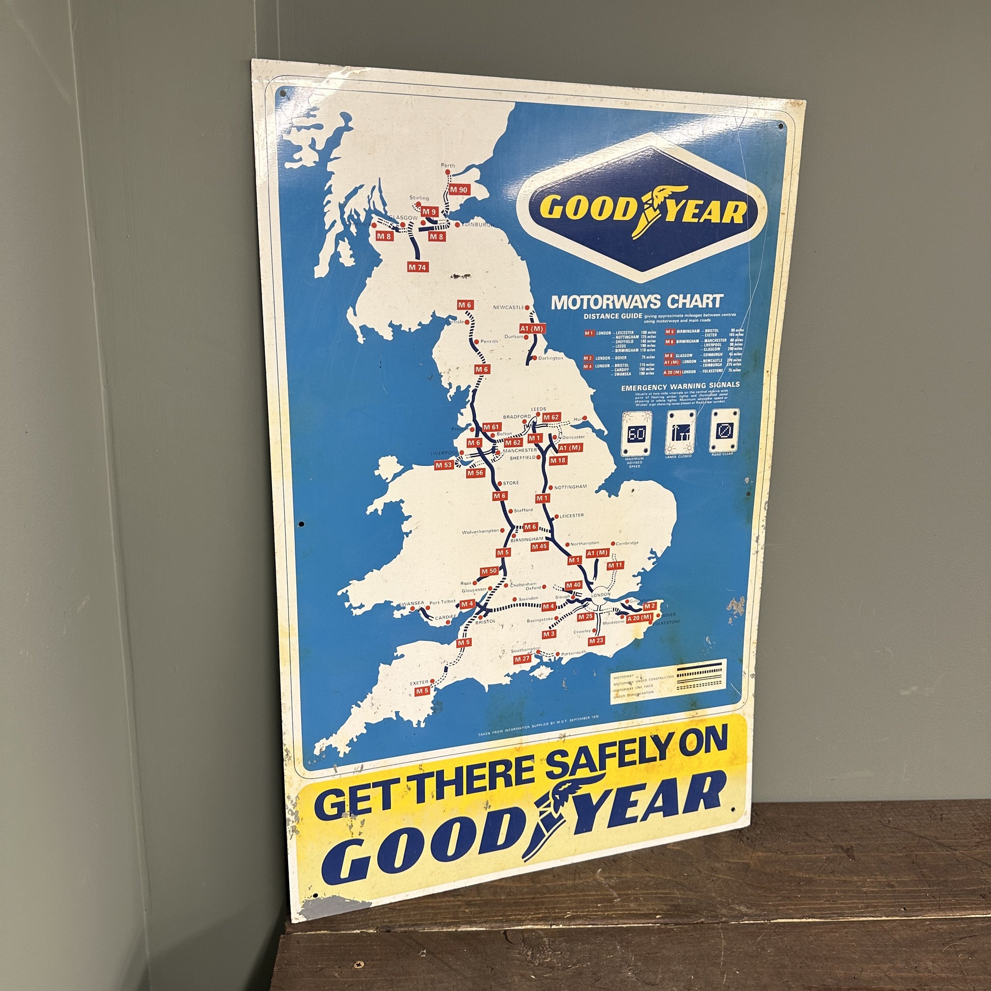 GOODYEAR UK MAP SIGN #08273 image 1