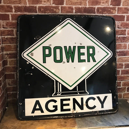 POWER ENAMEL SIGN #02740 image 0