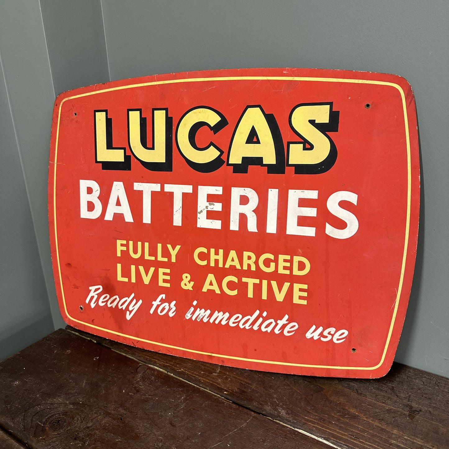 LUCAS BATTERIES SIGN #08278 image 0