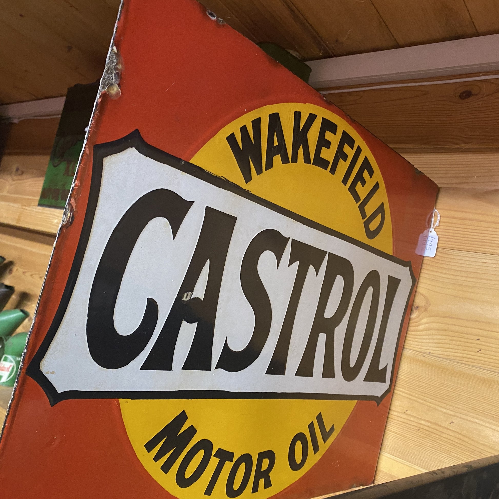 WAKEFIELD CASTROL ENAMEL SIGN #3826 image 1