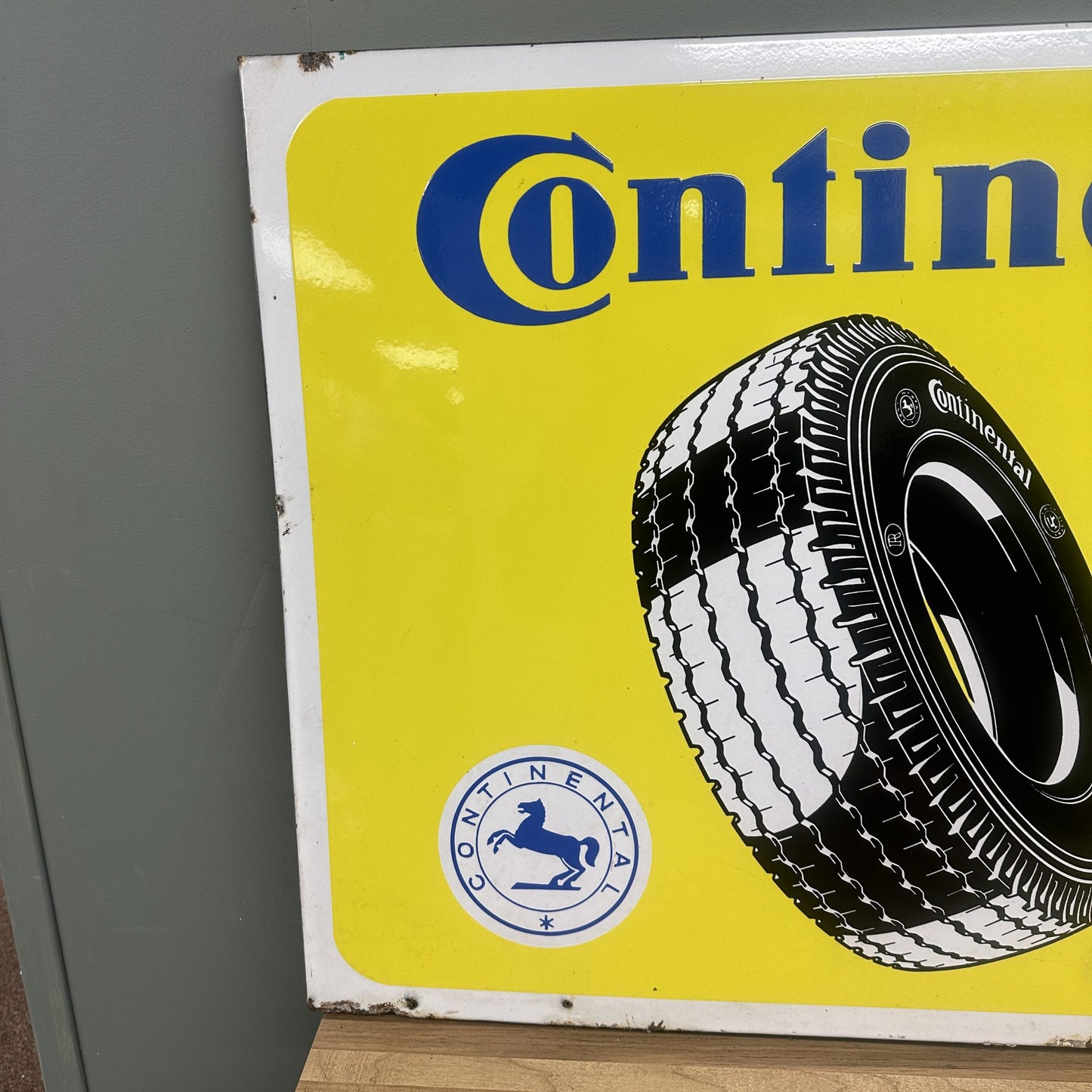 CONTINENTAL TYRES  ENAMEL SIGN #08428 image 1