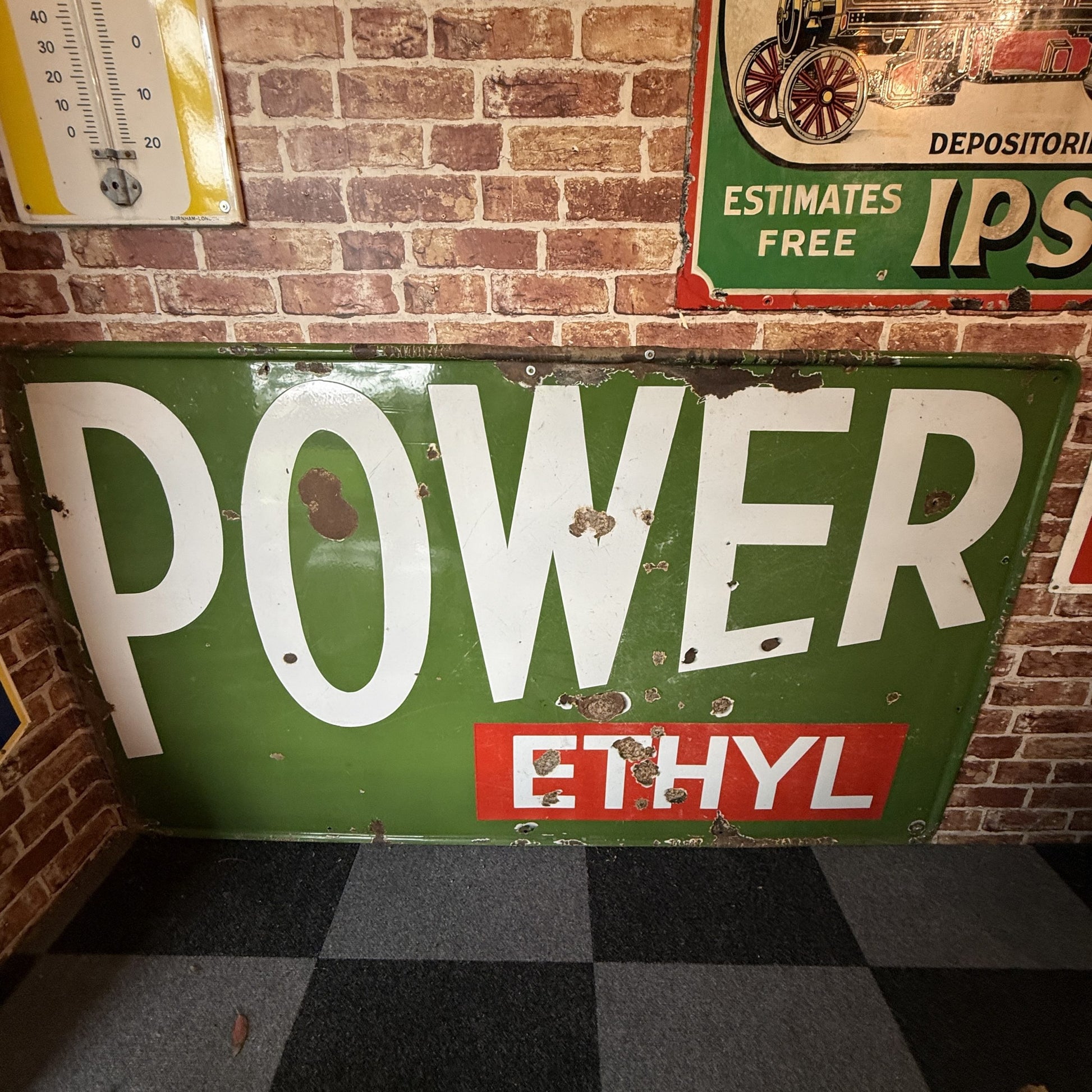POWER ETHYL ENAMEL SIGN   #08476 image 0