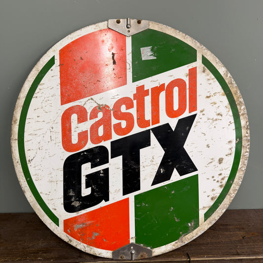 CASTROL DOUBLE SIDED TIN SIGN - #9228