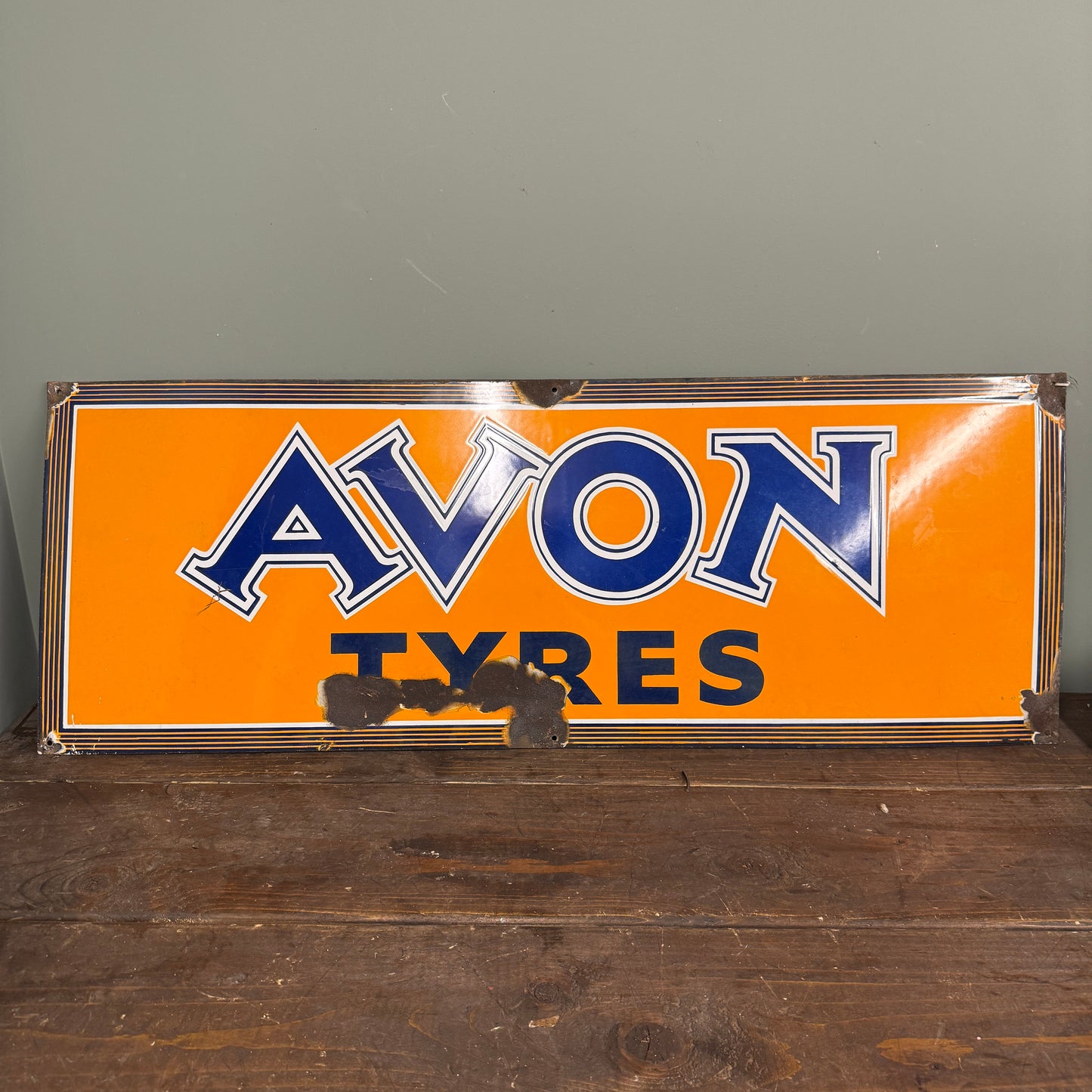 AVON TYRES ENAMEL SIGN - #9227
