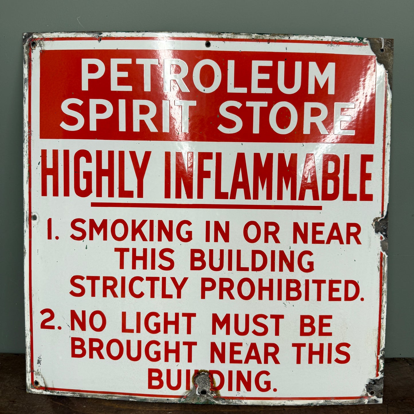 PETROLEUM SPIRIT ENAMEL SIGN - #9222