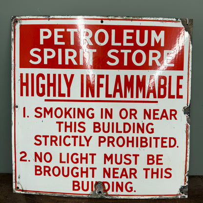 PETROLEUM SPIRIT ENAMEL SIGN - #9222