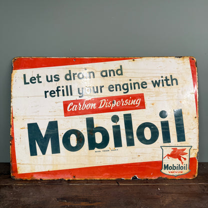 MOBIL OIL ENAMEL SIGN - #9221