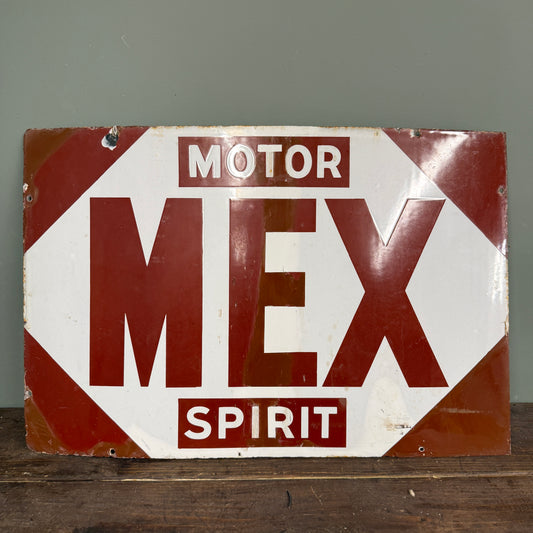 MOTOR MEX SPIRIT ENAMEL SIGN - RESTORED - #9218