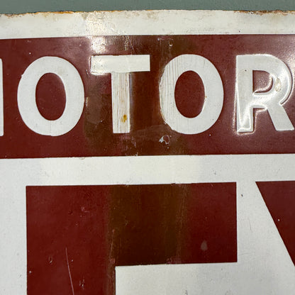 MOTOR MEX SPIRIT ENAMEL SIGN - RESTORED - #9218