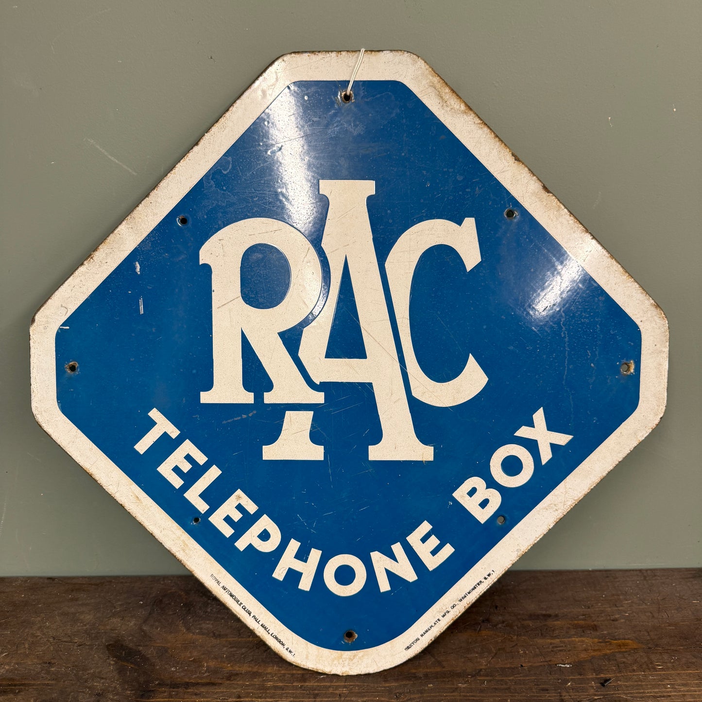 RAC TELEPHONE BOX ENAMEL SIGN - #9214