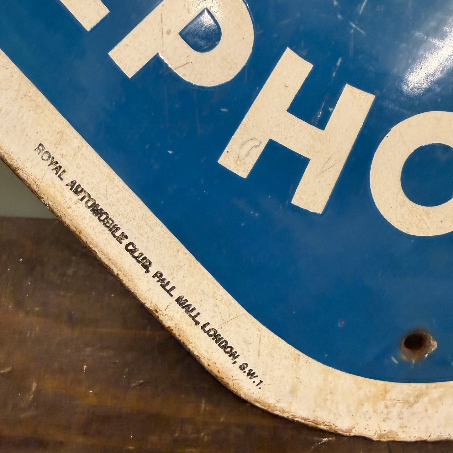 RAC TELEPHONE BOX ENAMEL SIGN - #9214