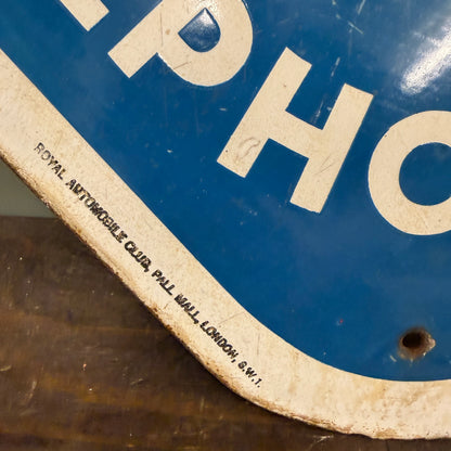 RAC TELEPHONE BOX ENAMEL SIGN - #9214