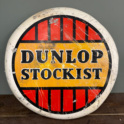 DUNLOP TYRES BUTTON TIN SIGN  - #9211