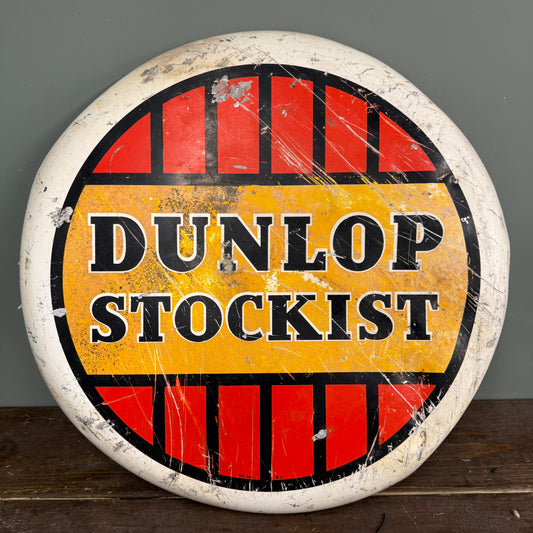 DUNLOP TYRES BUTTON TIN SIGN  - #9211