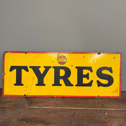 DUNLOP TYRES ENAMEL SIGN  - #9209