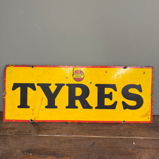 DUNLOP TYRES ENAMEL SIGN  - #9209