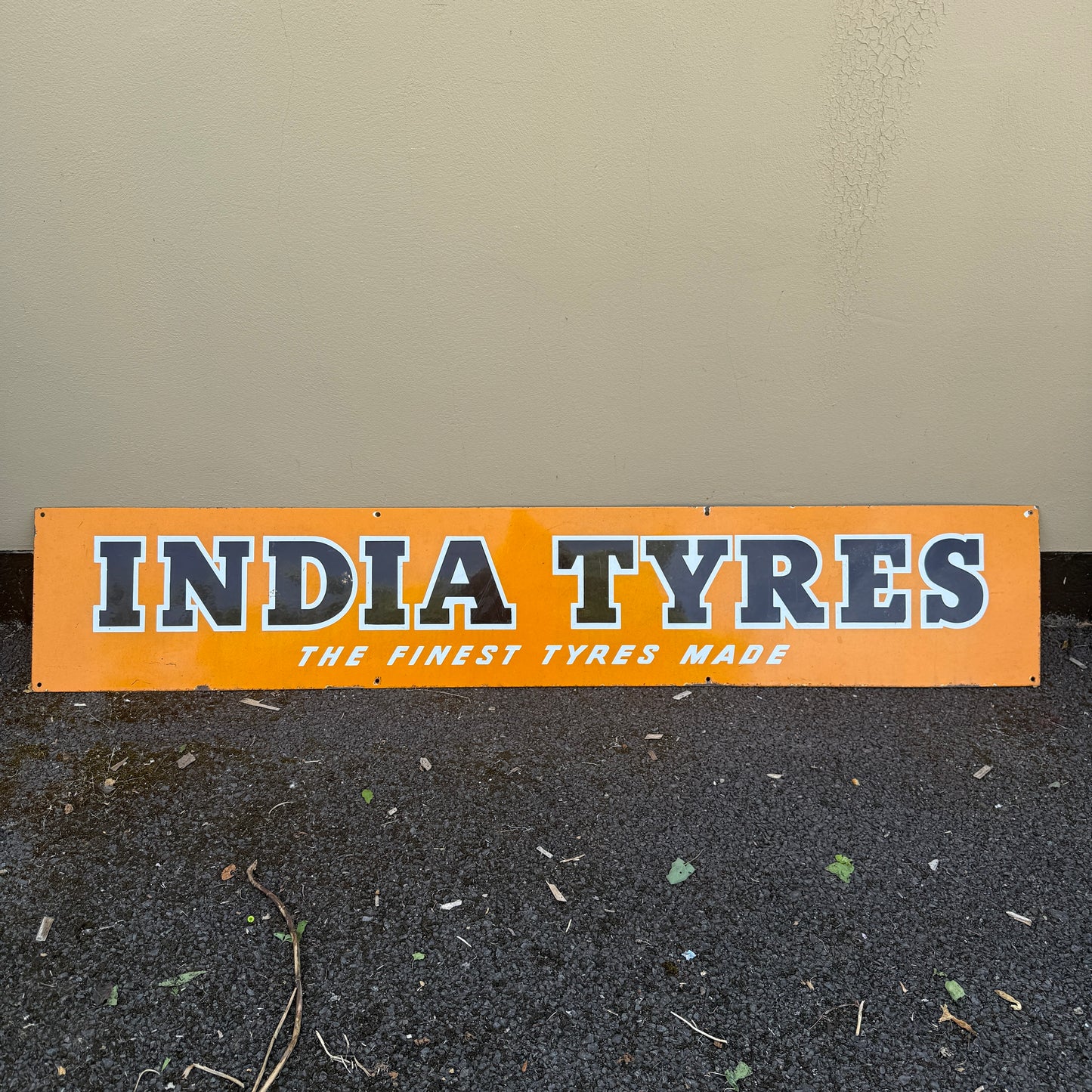 INDIA TYRES ENAMEL SIGN - #9232