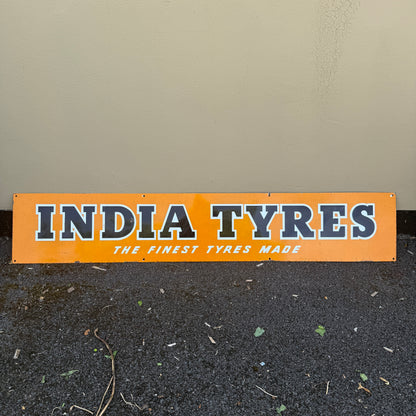 INDIA TYRES ENAMEL SIGN - #9232