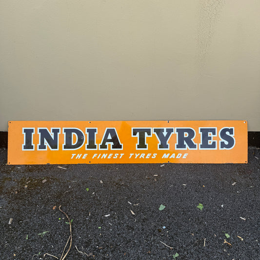 INDIA TYRES ENAMEL SIGN - #9232