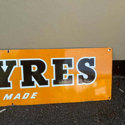 INDIA TYRES ENAMEL SIGN - #9232
