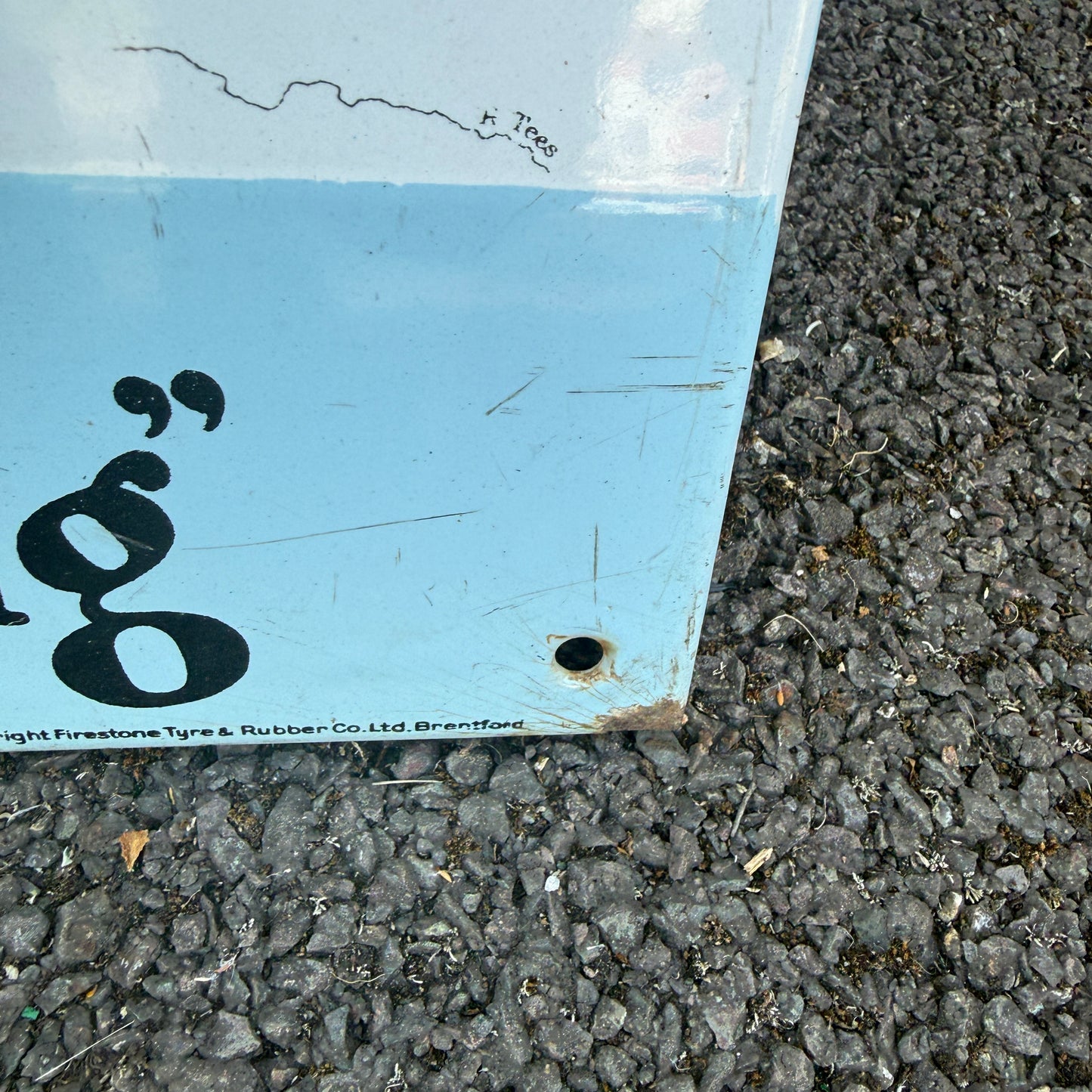 FIRESTONE TYRES MAP ENAMEL SIGN - #9231