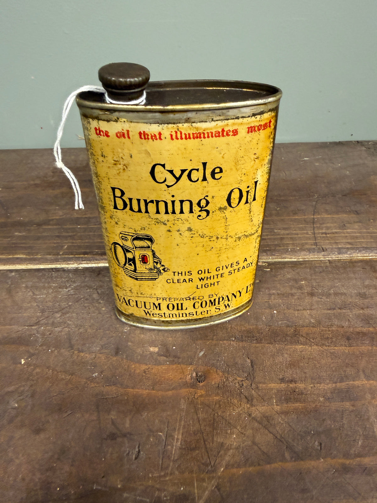 CYCLE BURNING OIL TIN #9268
