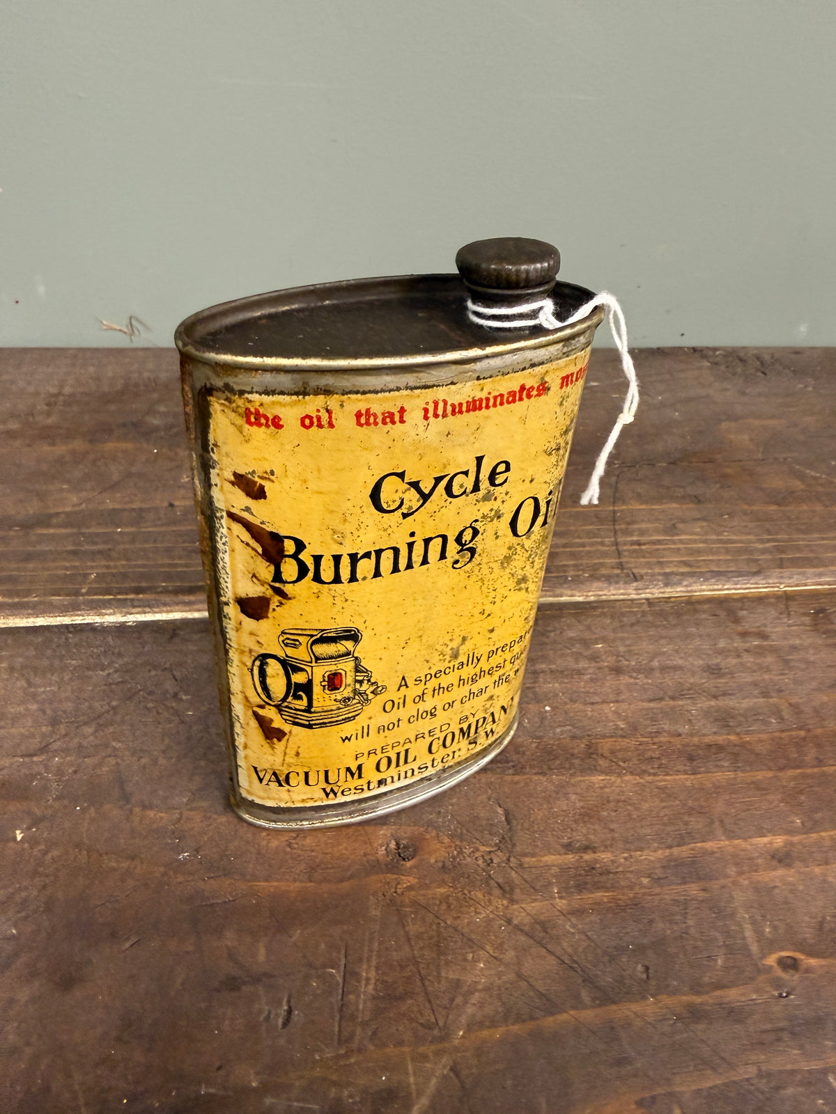 CYCLE BURNING OIL TIN #9268