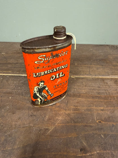 SUPERIOR CYCLE OIL TIN #9269