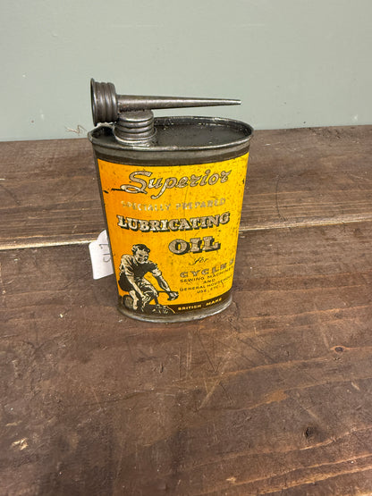 SUPERIOR CYCLE OIL TIN #9270