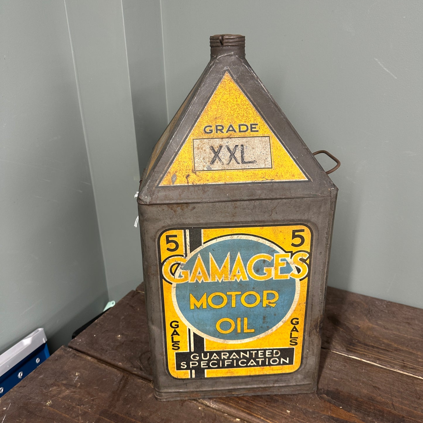 GAMAGES 5 GALLON PYRAMID OIL CAN - #9006