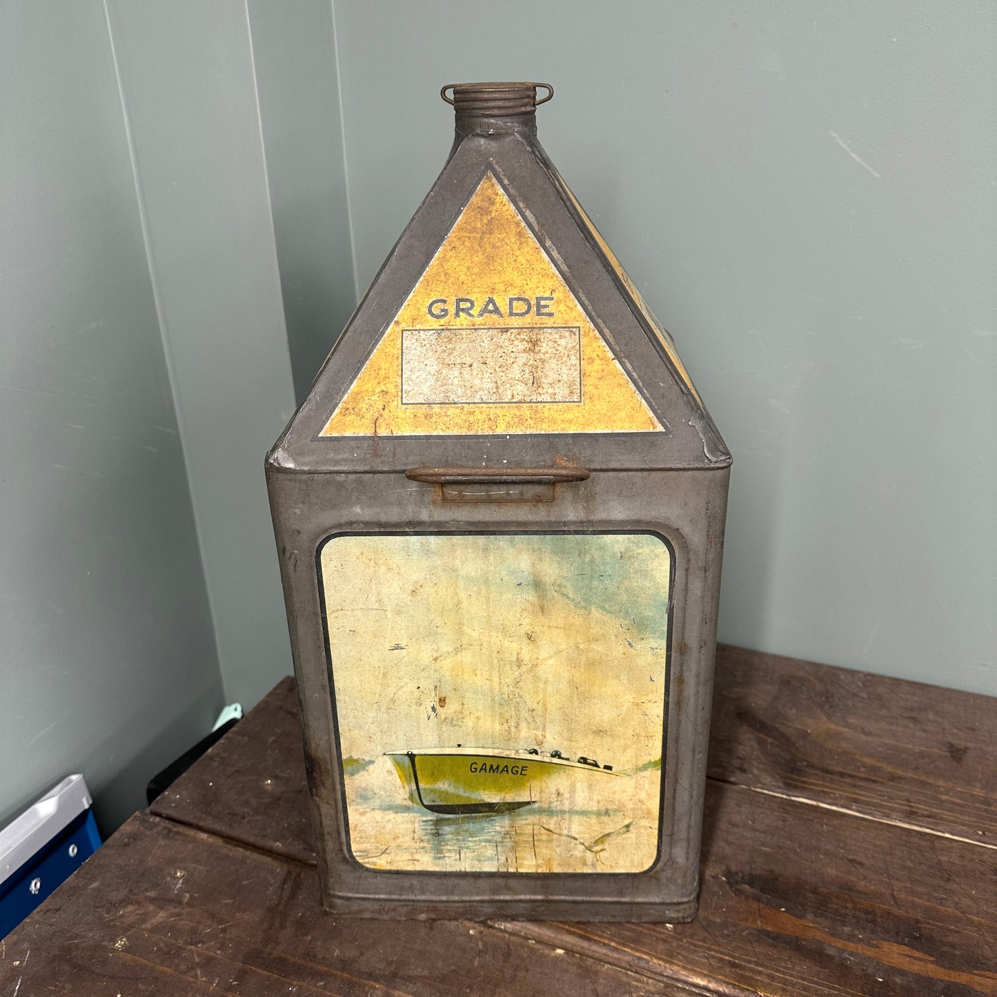 GAMAGES 5 GALLON PYRAMID OIL CAN - #9006