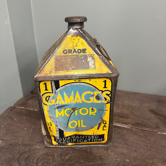 GAMAGES 1   GALLON PYRAMID OIL CAN - #9009