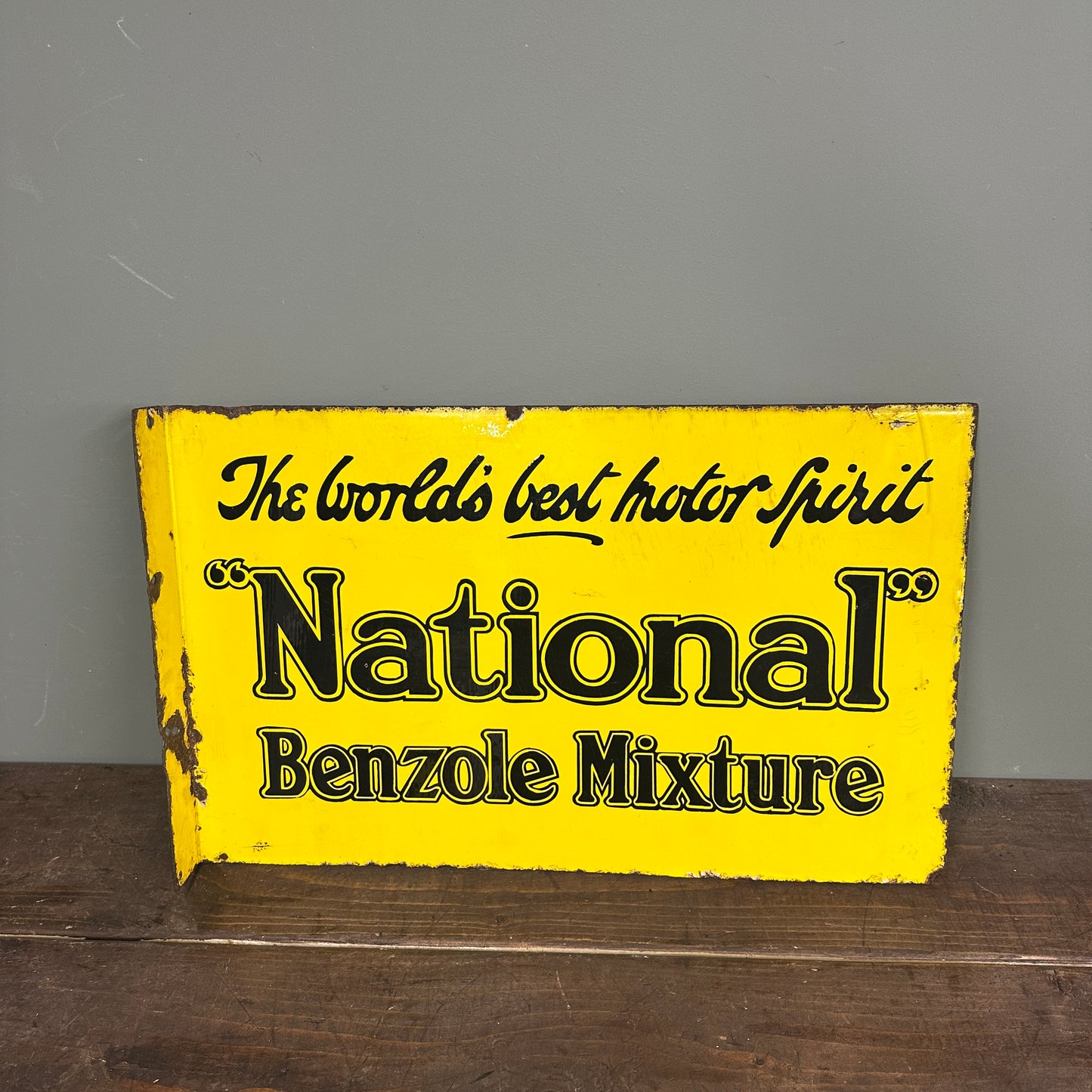 NATIONAL BENZOLE DOUBLE SIDED ENAMEL SIGN - #9021