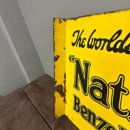 NATIONAL BENZOLE DOUBLE SIDED ENAMEL SIGN - #9021