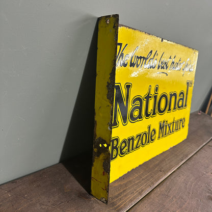 NATIONAL BENZOLE DOUBLE SIDED ENAMEL SIGN - #9021