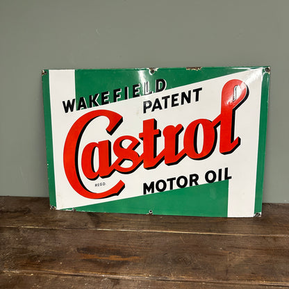 WAKEFIELD CASTROL ENAMEL SIGN - #9017