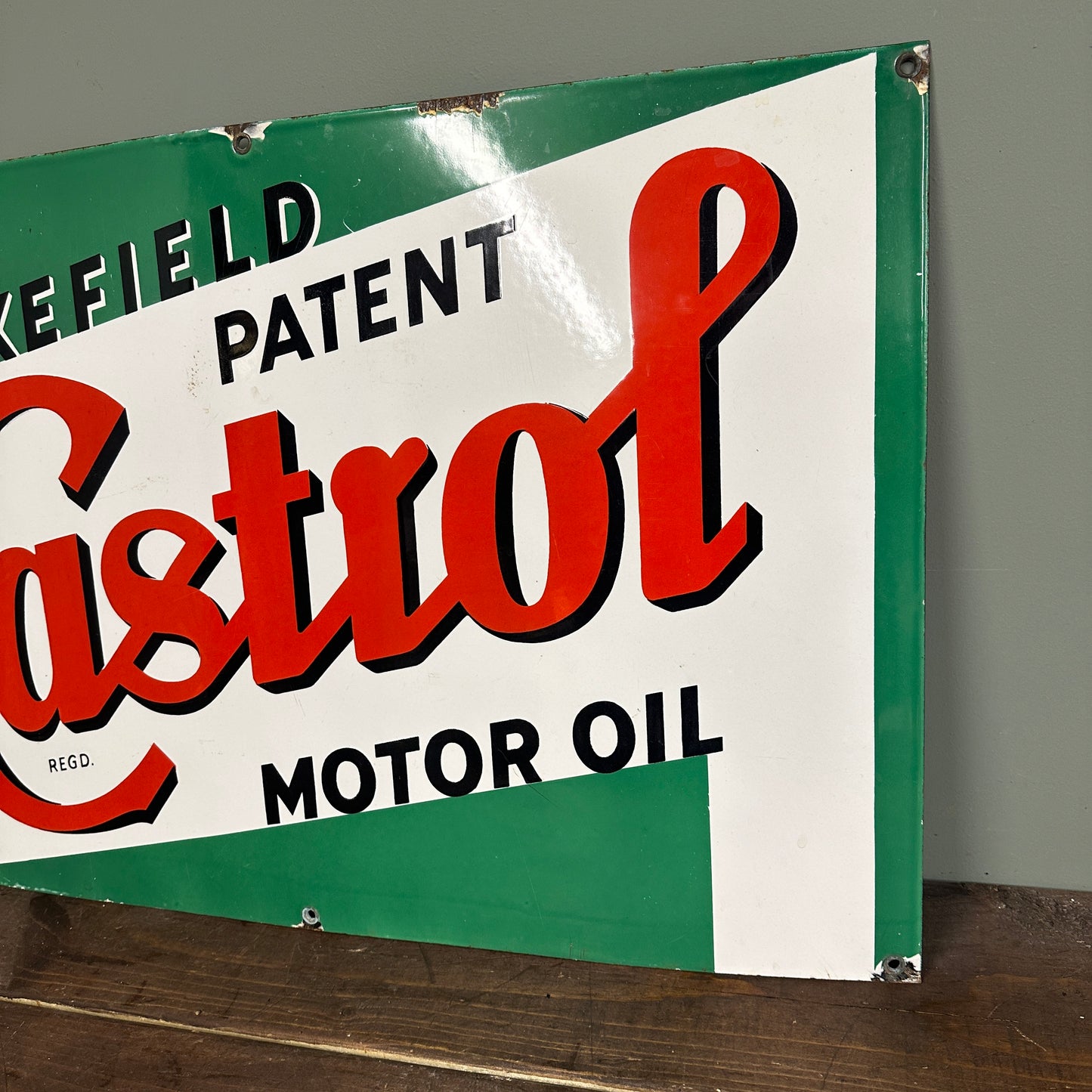 WAKEFIELD CASTROL ENAMEL SIGN - #9017
