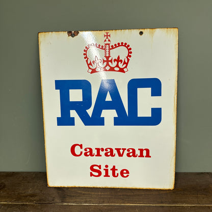 RAC CARAVAN DOUBLE SIDED ENAMEL SIGN - #9020