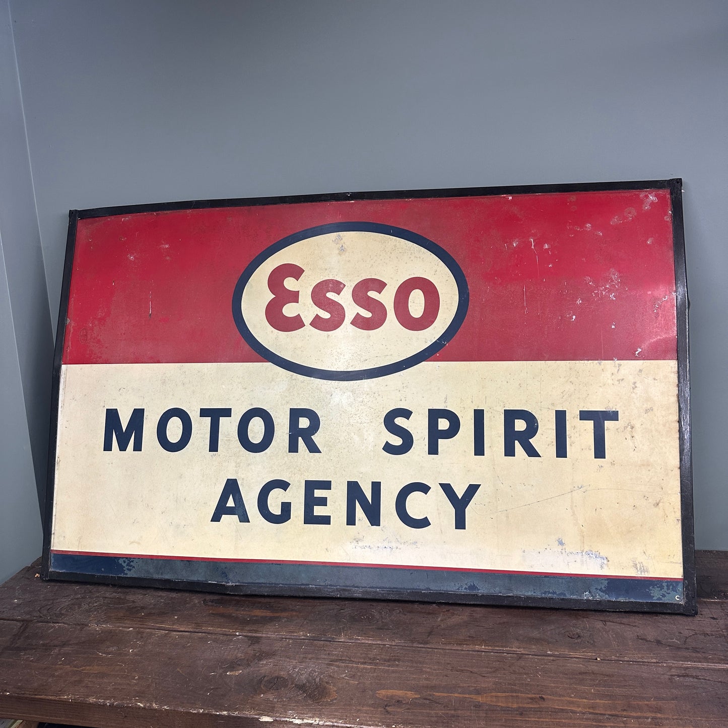 ESSO MOTOR SPIRIT AGENCY TIN SIGN - #9011