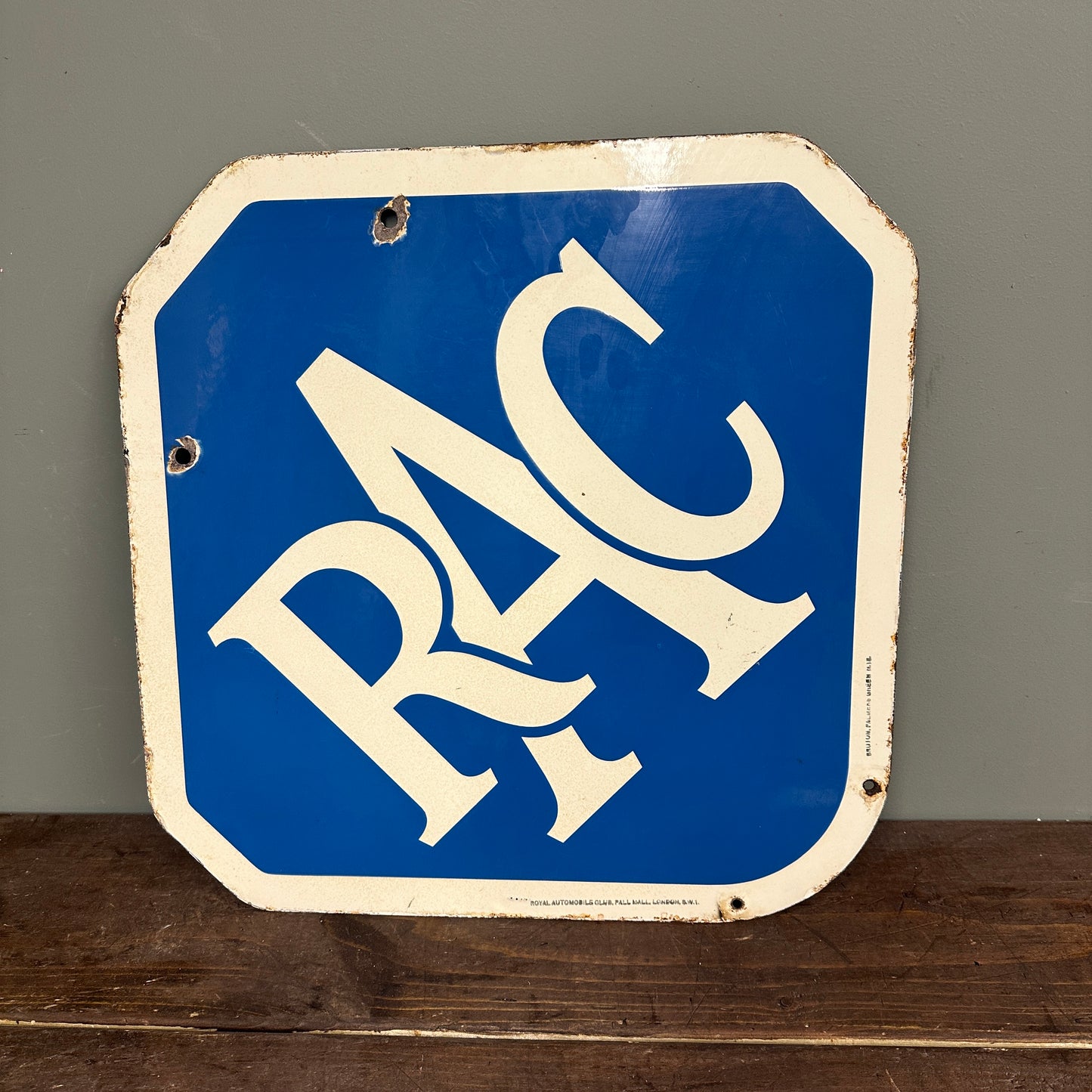 RAC DOUBLE SIDED ENAMEL SIGN - #9016