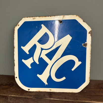 RAC DOUBLE SIDED ENAMEL SIGN - #9016