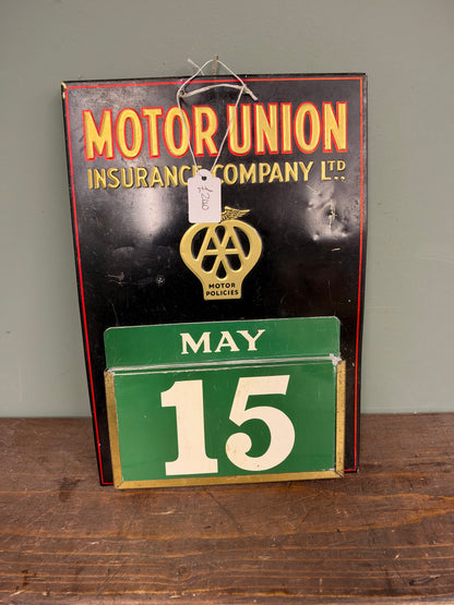MOTOR UNION HARDBOARD SIGN  #9345