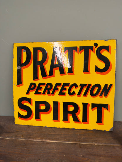 PRATTS  ENAMEL SIGN #9376