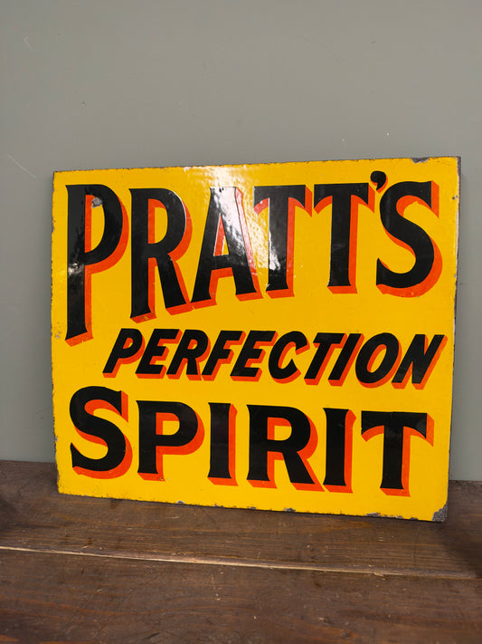 PRATTS  ENAMEL SIGN #9376